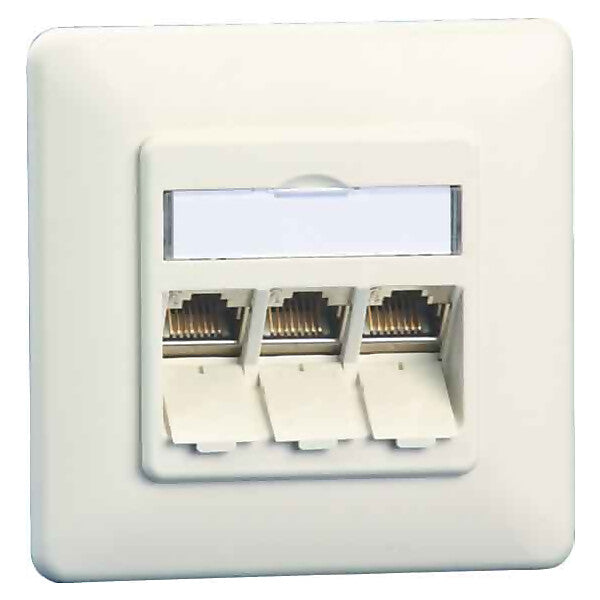 METZ CONNECT Anschlussdose C6Amodul UP 3Port 180 UP,rws TN C6Amod-3UP-180rw